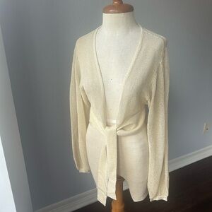 Express Cream Cardigan Sweater